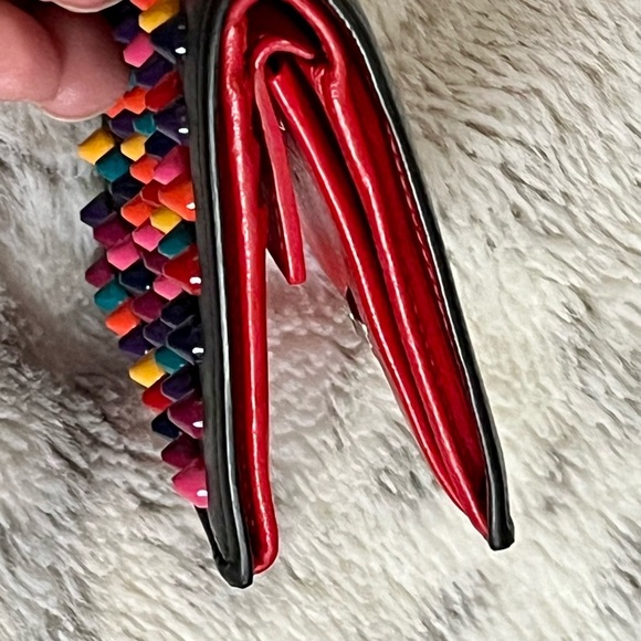 Christian Louboutin Multicolor Studded
Patent Leather Bifold card case holder - Picture 13 of 15